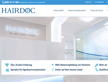 Tablet Screenshot of hairdoc.de